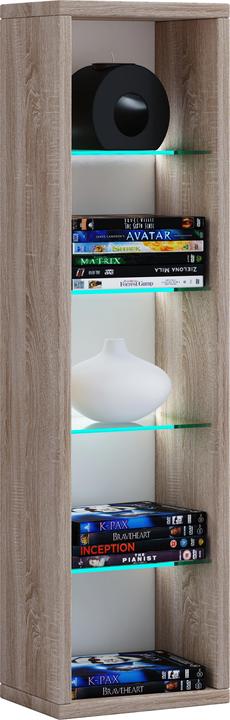Actual product image VCM Shelf DVD CD Furniture Storage Wooden Shelf Floor Standing Furniture "Rasato L (21 x 14 x 77 cm)