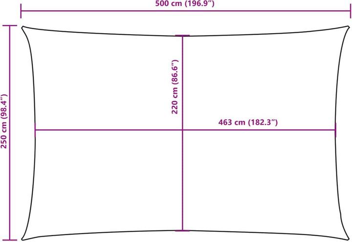 Actual product image VidaXL Sonnensegel (250 x 500 cm)