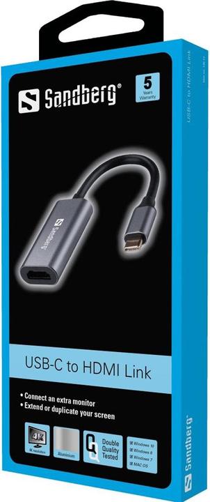 Actual product image Sandberg USB-C to (HDMI, 10 cm)
