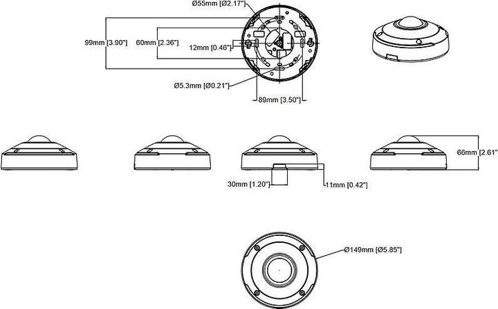 Actual product image Axis Q3538-SLVE DOME CAMERA (3840 x 2160 pixels)