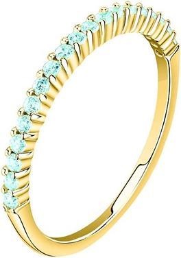 La Petite Story - Elegant gold-plated ring with light blue zircons Silver LPS03AWV200 - Circuit: 56 (56)