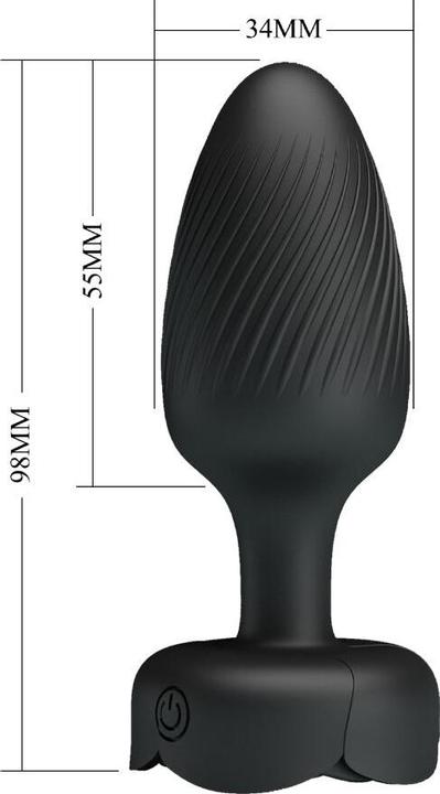 Image du produit Pretty Love - Osborn Anal Plug Mit LED Licht Schwarz 9,8 cm