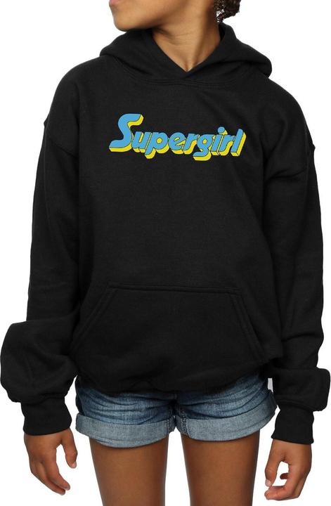 Produktbild Supergirl Text Logo Kapuzenpullover Mädchen (140, 146)