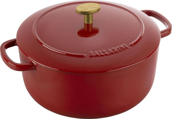 Immagine prodotto Ballarini Cocotte BELLAMONTE 22 cm rotonda da 3,0 litri in ghisa arrosto rosso (22 cm, Pirofila + casseruola, Ghisa)