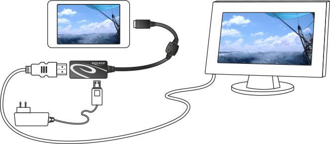 Produktbild Delock HDMI (Typ A) — Micro-B USB (HDMI, Micro USB, 20 cm)