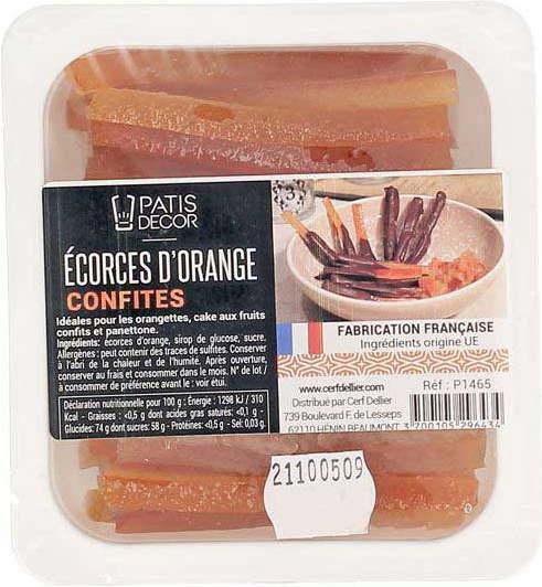 Actual product image Cerf-Dellier Candied orange peel (145 g)
