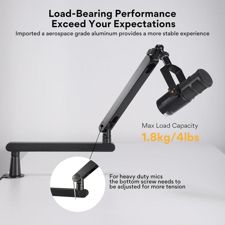 Actual product image Maono BA92 microphone boom