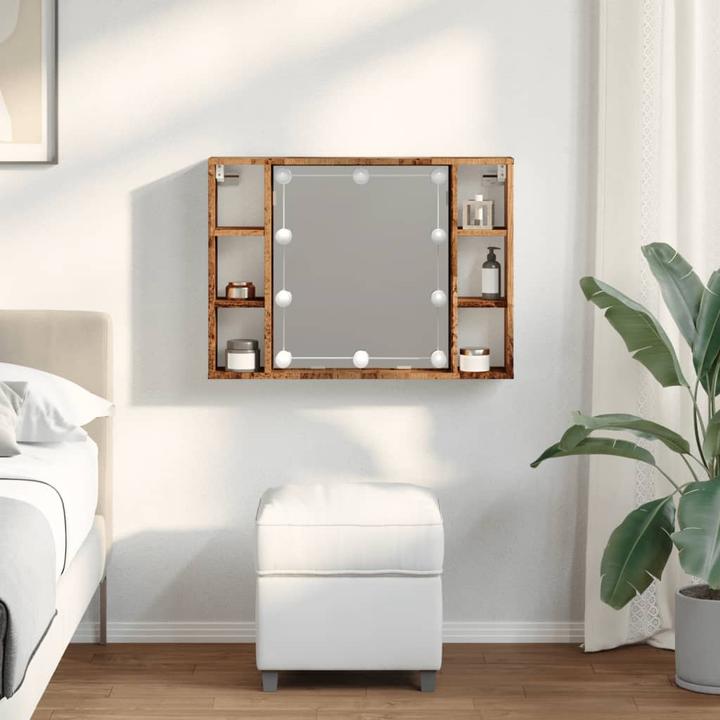 Actual product image VidaXL Mirror cabinet with LED light optics (76 x 15 x 55 cm)