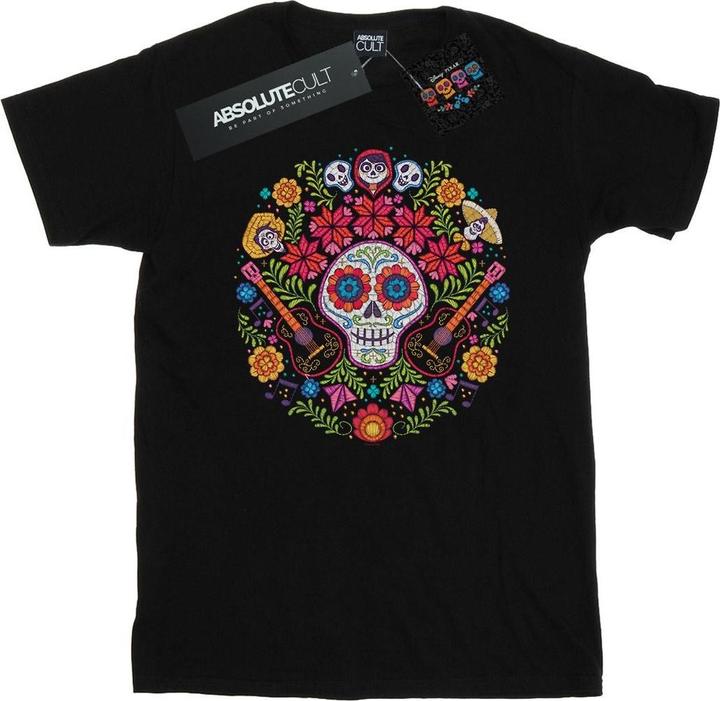 Immagine prodotto Disney Coco Embroidered Skull Print Maglietta Ragazze (140, 146)