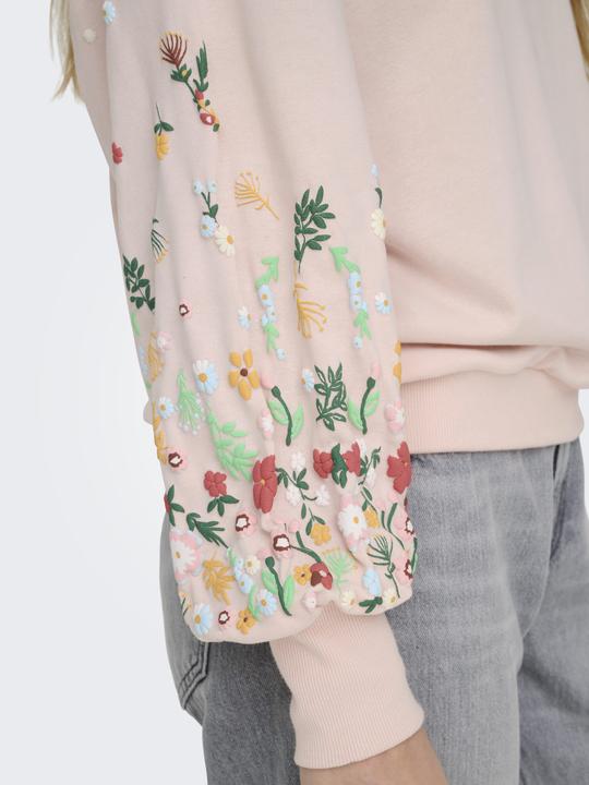 Produktbild Only Normal geschnitten Rundhals Gerippte Ärmelbündchen Tief angesetzte Schulter Sweatshirt Sweatshirt (M)