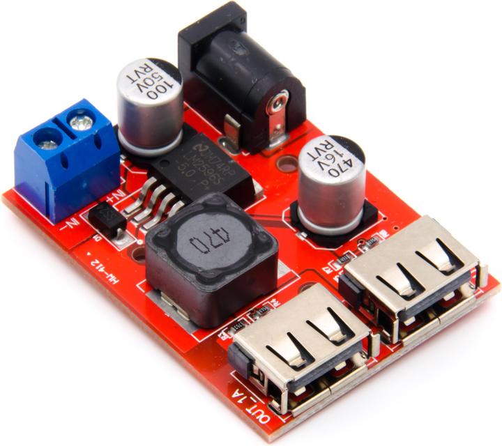 Image du produit Purecrea 5V 3A LM2596 Dual DC-DC Step-Down avec USB