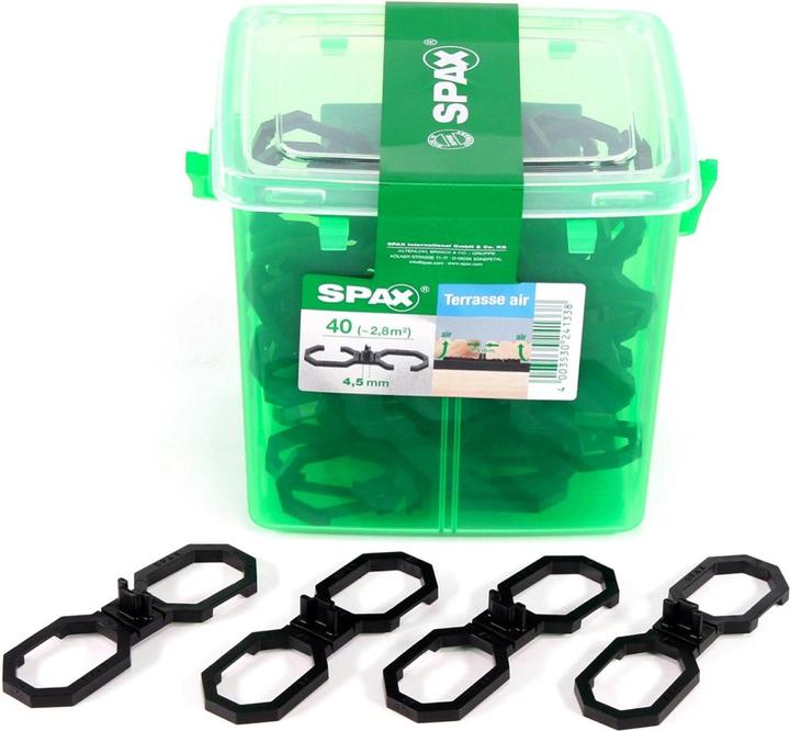 Actual product image Spax Terrace Air Spacer 4,5mm Ventilation for wooden boards Terrace 40 pcs. (5009422544009)