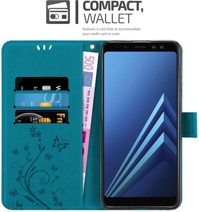 Actual product image Cadorabo Flower Book cover (Samsung Galaxy A8 (2018))