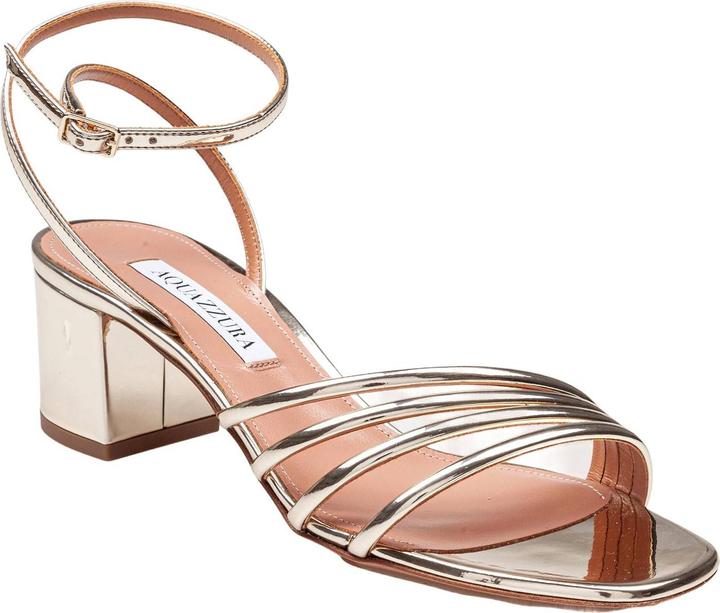 Image du produit Aquazzura latour sandal 50 in laminated leather color light gold (40)