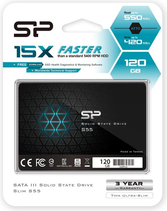 Immagine prodotto Silicon Power Slim S55 (120 GB, 2.5")
