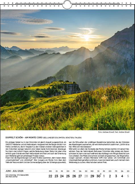 Immagine prodotto Blodigs Alpenkalender 2026 (24 x 32 cm, Copertina rigida, Tedesco)