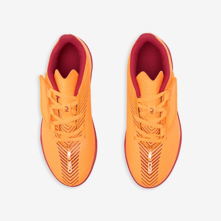 Image du produit Kipsta Chaussures de football à crampons pour enfants avec fermeture velcro - 160 Easy Turf orange (33)