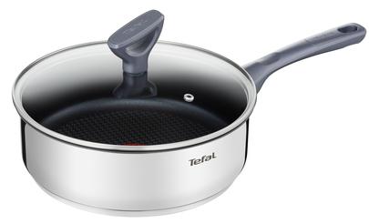 Immagine prodotto Tefal G7133214 Padella Sauteuse Pan Round (24 cm, Set di pentole e padelle da cucina, Acciaio inossidabile)