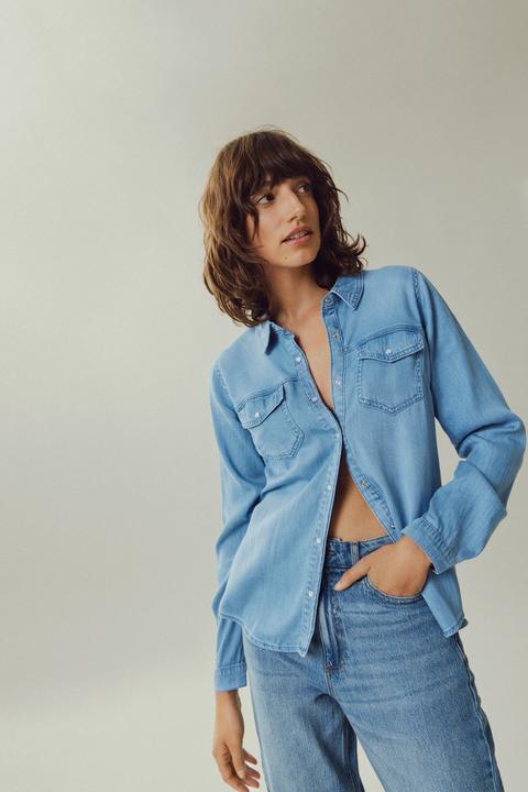 Produktbild Vila Taschen Jeanshemd (XL)