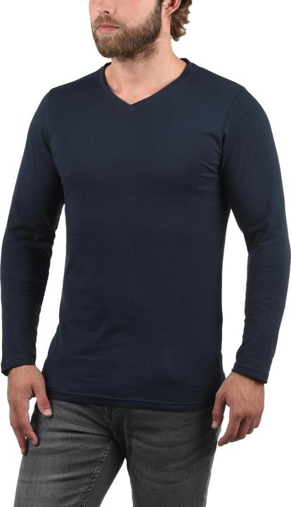 Actual product image Solid Basil Men's Long Sleeve T-Shirt Top Basic Made Of 100% Cotton (M)
