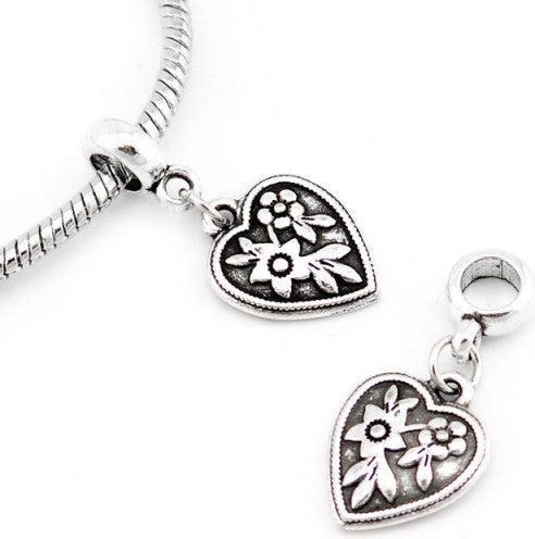 Produktbild Hermex Herz love Charm Anhänger für Armband - Silbrig (Silber 925)