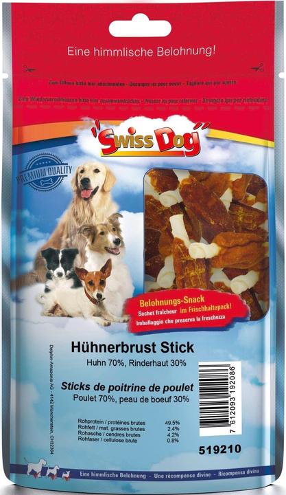 Immagine prodotto SwissDog Bastone di petto di pollo (Adulto, 1 pz., 500 g)