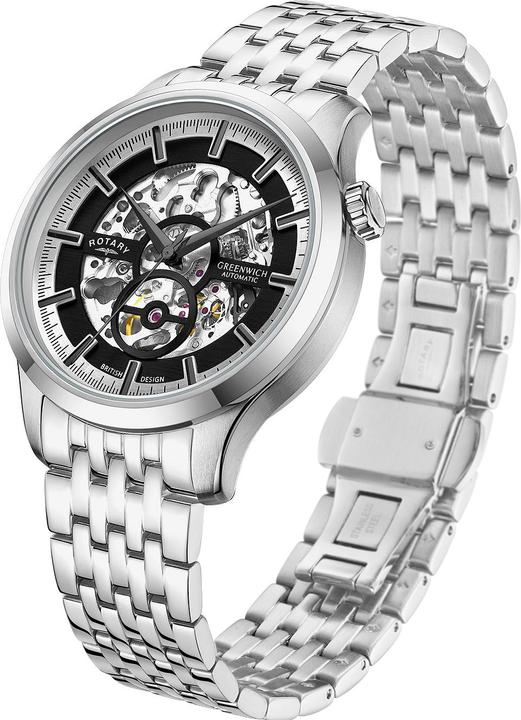 Immagine prodotto Rotary GB02945/87 Orologio da uomo automatico Greenwich 42mm 5ATM (Orologio da polso analogico, 42 mm)