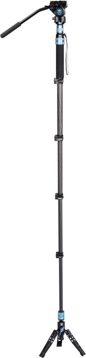 Actual product image Sirui P-325FS Carbon Monopod 148cm with VA-5 Video Head (Novelty) (Metal, Carbon)