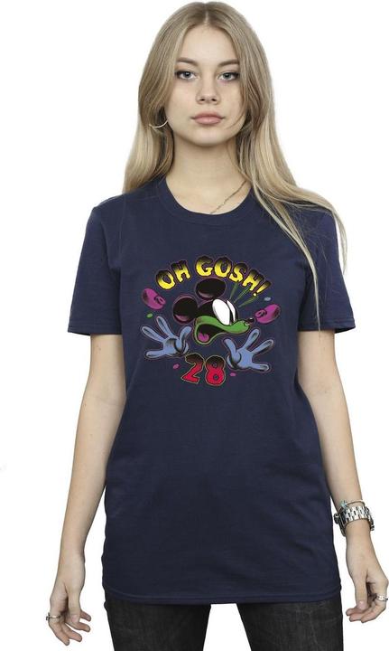 Actual product image Disney Womens/Ladies Mickey Mouse Oh Gosh Pop Art Cotton Boyfriend T-Shirt (L)