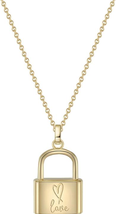 Glanzstücke München Damen Schloss Sterling Silber gelbgold 40,0 cm Basiskette + 5,0 cm Verlängerung - 11850 (Sterling Silber, 40 - 45 cm)