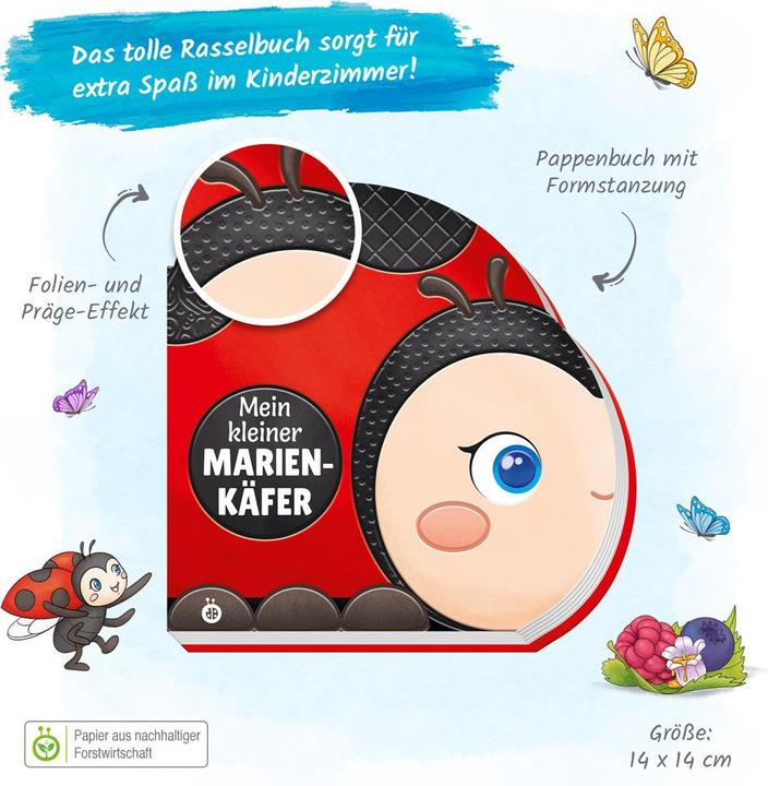 Image du produit Livre cartonné Livre hochet Ma petite coccinelle (Allemand)