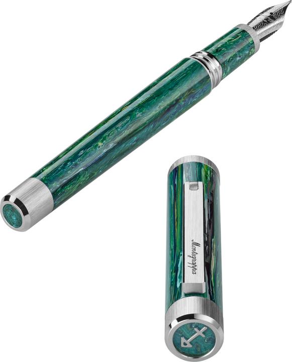 Actual product image Montegrappa Iszez3ip g10 mg Fountain Pen, Zero Zodik Sagittarius, Palladium, Steel Nib M