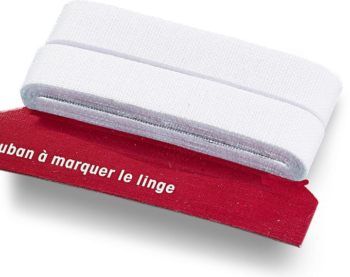 Image du produit Prym Ruban de marquage du linge thermocollant, blanc 11 mm, carte 3 m, CO
