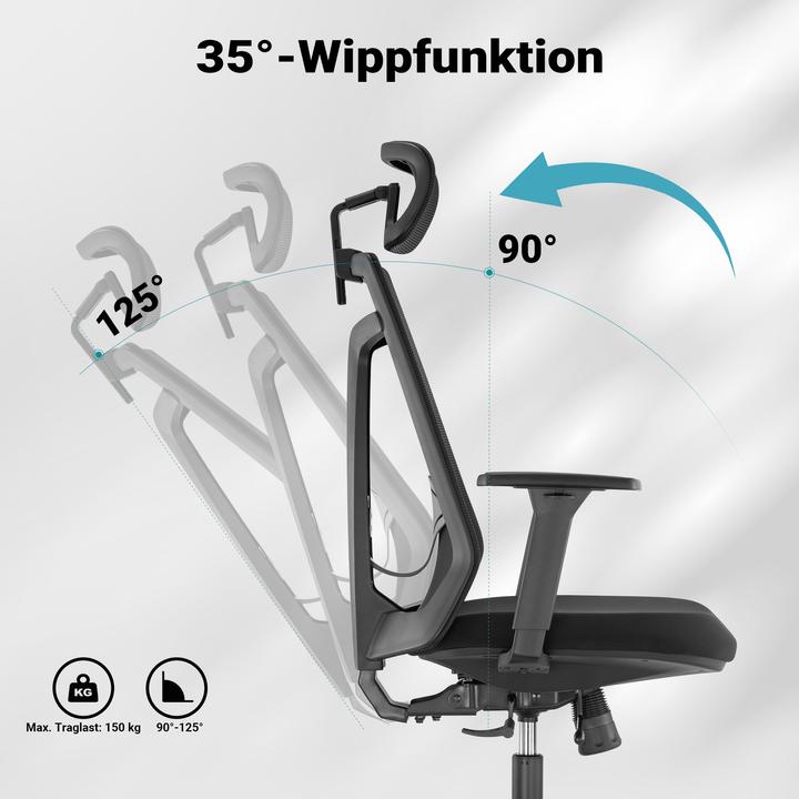 Actual product image Wiltec Ergonomic office chair