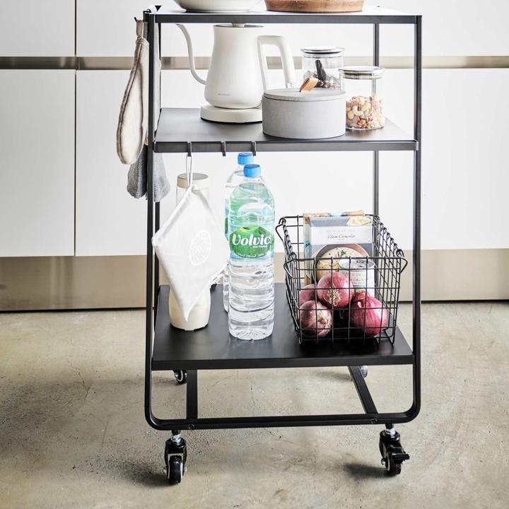 Image du produit Yamazaki Küchenwagen - 3 Level - Turm - Schwarz