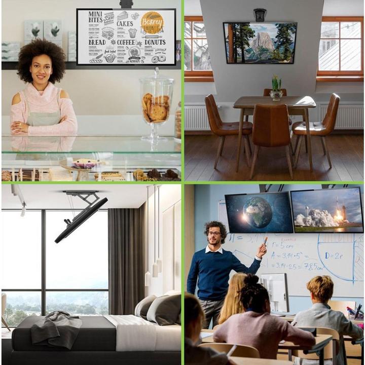 Image du produit Techly Support TV pivotant motorisé pour plafond (Plafond, 70", 35 kg)