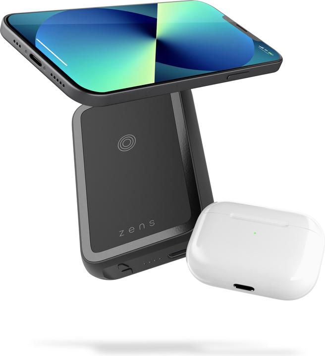 Actual product image Zens Magnetic Dual wireless powerbank with kickstand (4000 mAh, 0 W, 14.80 Wh)
