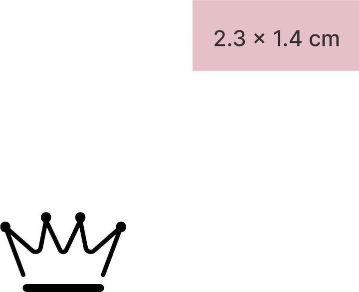 Actual product image minink Temporary tattoo - Crown