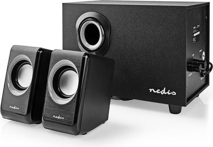 Immagine prodotto Nedis Altoparlante per PC - Alimentazione tramite USB - Subwoofer - Ingresso connessioni: 1x 3,5 mm - 2.1 (1 pz., 16 W)