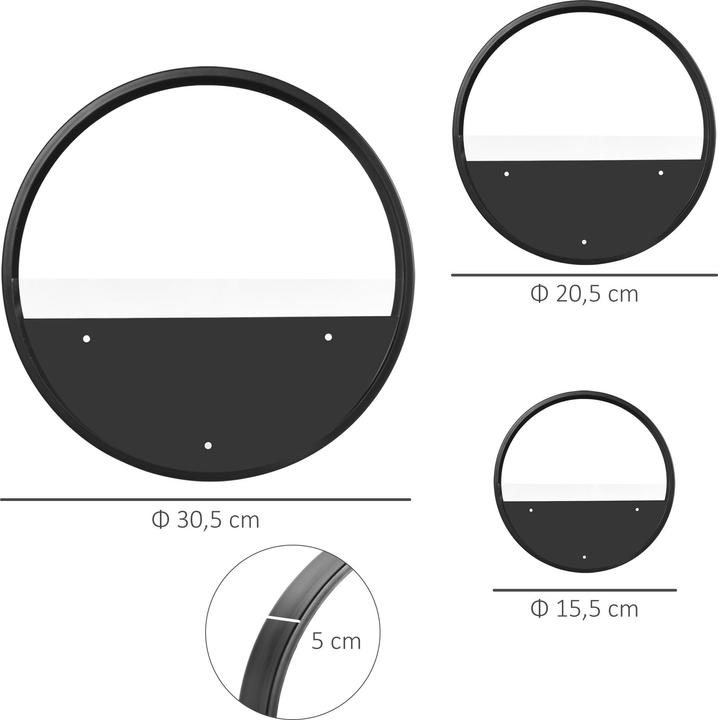 Produktbild Outsunny Blumentöpfe-Set für die Wand (30.50 cm)