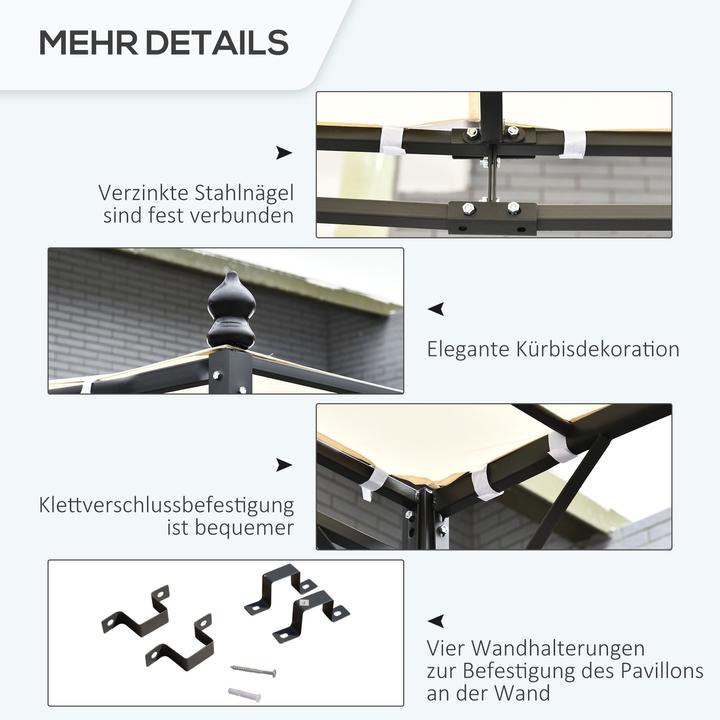 Actual product image Outsunny Garden pavilion (297 cm, 297 cm)