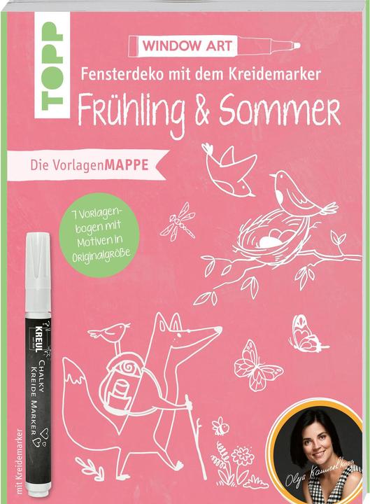Produktbild Vorlagenmappe Fensterdeko mit dem Kreidemarker - Frühling & Sommer (Deutsch, Olya Kamieshkova, 2023)