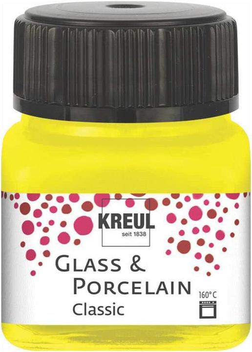 Productafbeelding Kreul Glas & Porselein Klassiek, porselein en glasverf (Kanariegeel, 20 ml)