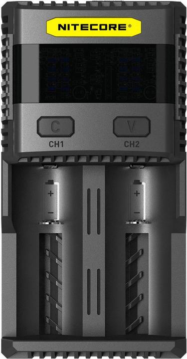 Nitecore SC2 Chargeur rapide 3A (1 pcs, 14500, 16340, 18650, AA, AAA, AAAA, Piles rechargeables + chargeur)