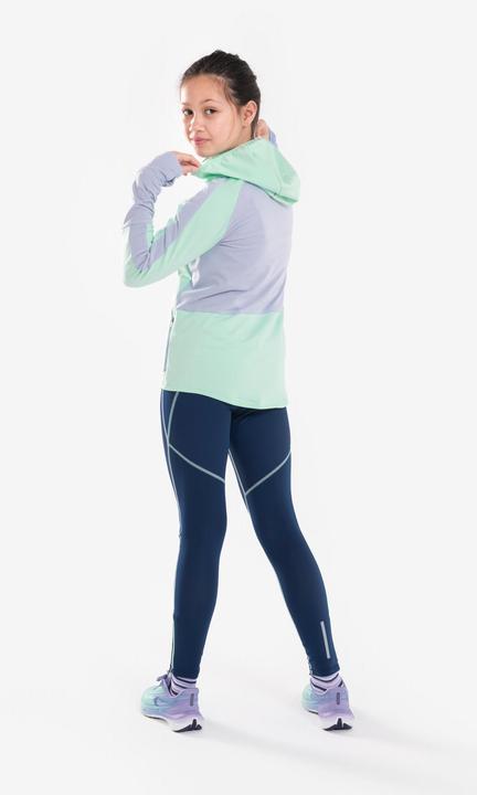 Produktbild Kiprun Lauftights lang Kinder Reissverschluss - Dry+ 900 dunkelblau/grün (6, 7, 8)