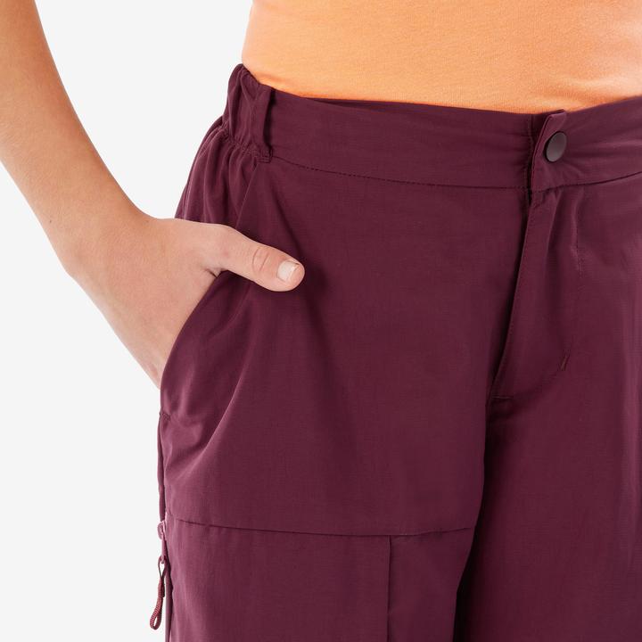 Immagine prodotto Quechua Zip-Off-Hose Kinder Gr. 123–172 Wandern - MH500 bordeaux (8, 9, 10)