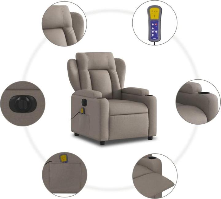 Produktbild VidaXL Massagesessel Elektrisch Stoff