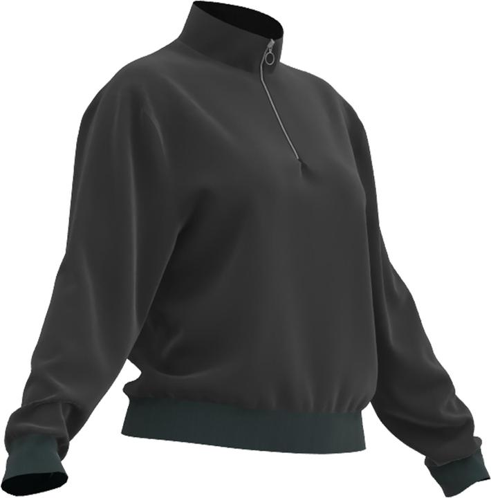 Produktbild Domyos Sweatshirt Damen Langarm Reissverschlusskragen - 120 schwarz (M)