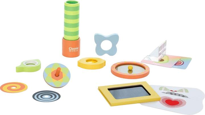 Immagine prodotto Classic World Set di giochi in legno per esperimenti ottici, 16 pezzi.