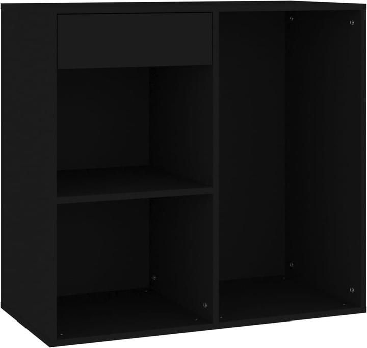 Actual product image VidaXL Kosmetikschrank Schwarz 80x40x75 cm Holzwerkstoff (80 x 40 x 75 cm)